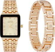 I TOUCH Three-Hand Quartz Mesh Strap Watch & ID Bracelet Set