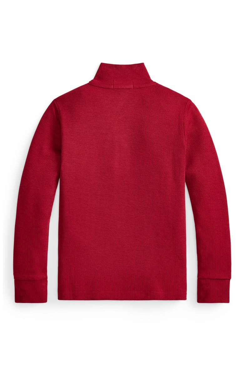 Kids' Estate Rib Quarter Zip Pullover, Alternate, color, EATON RED/ C0097