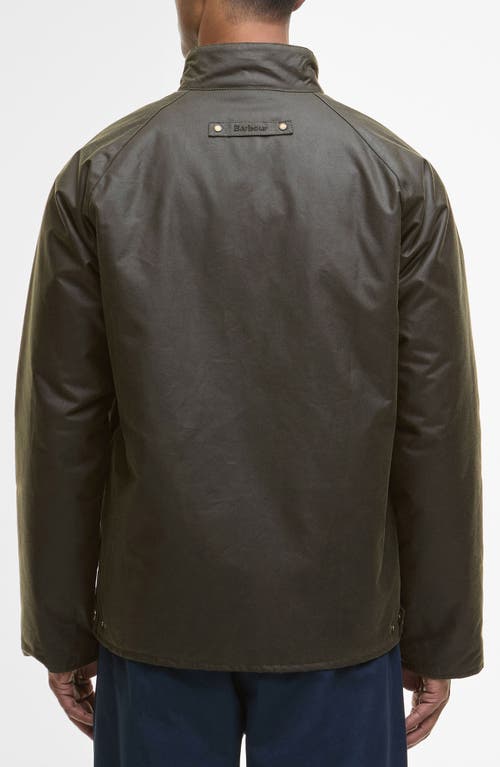 Barbour Cordhill Waxed Cotton Jacket In Green