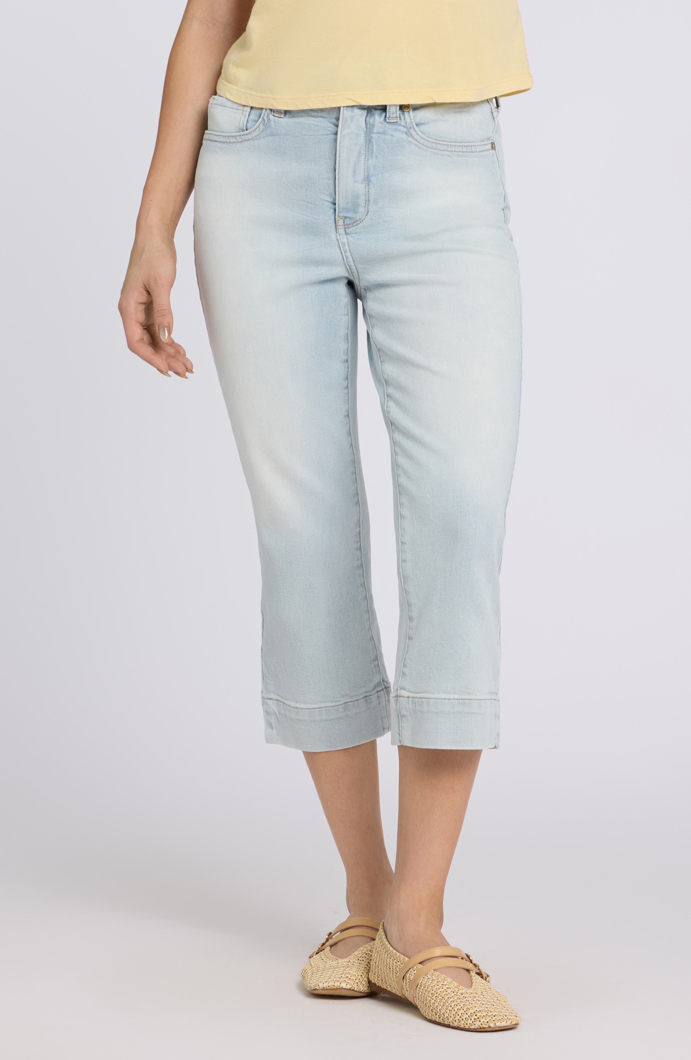 Marilyn Split Cuff Crop Capri Jeans