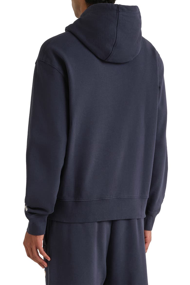 Legacy Embroidered Fleece Hoodie, Alternate, color, BLUE DENIM