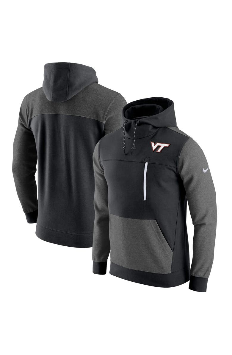 Nike Men's Nike Black Virginia Tech Hokies AV-15 2.0 Slim Fit Pullover Hoodie, Alternate, color, Black