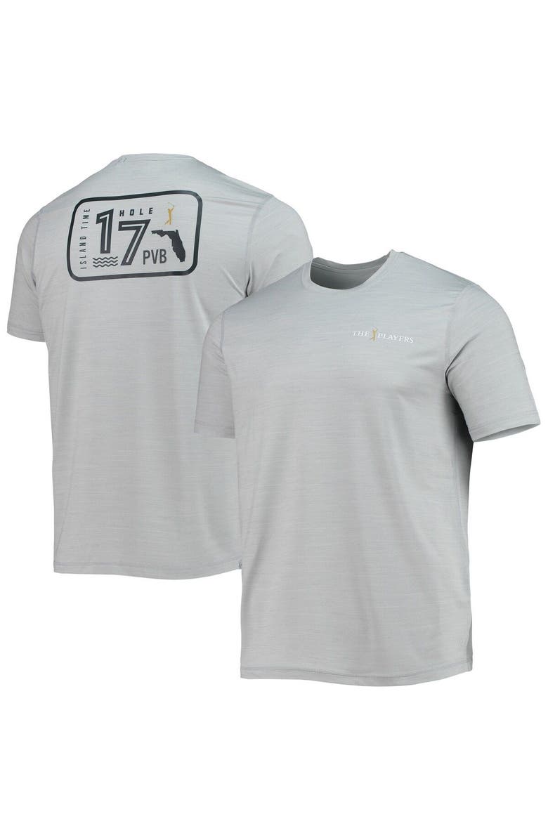 PUMA Men's Puma Heathered Gray THE PLAYERS CLOUDSPUN T-Shirt, Main, color, 