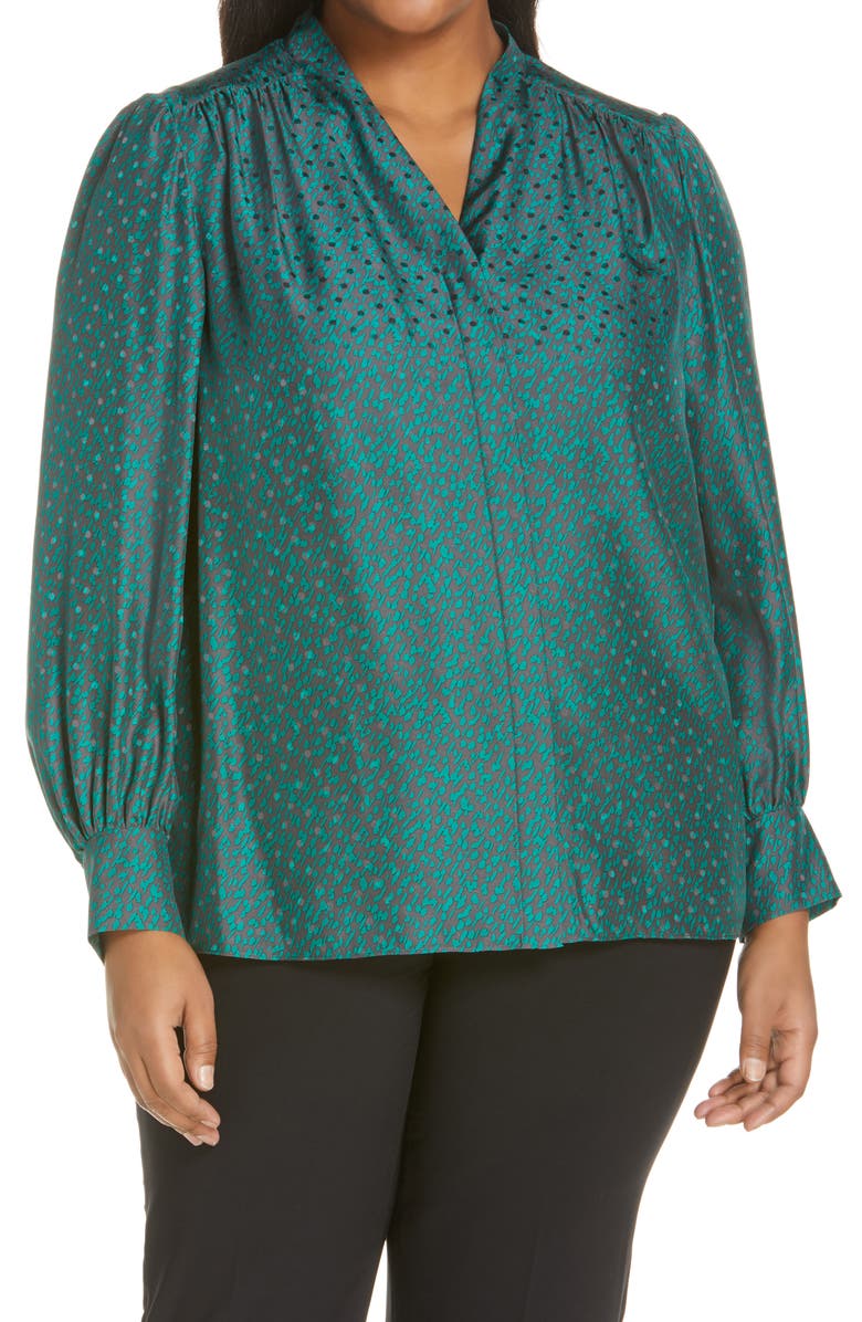 Lafayette 148 New York Clementine Silk Blouse, Main, color, 