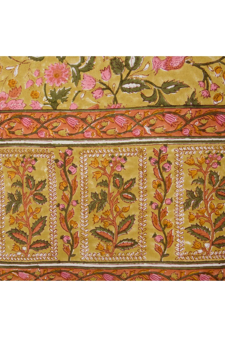 Damaris Tablecloth, Alternate, color, Pink, Mustard 59" x 86"