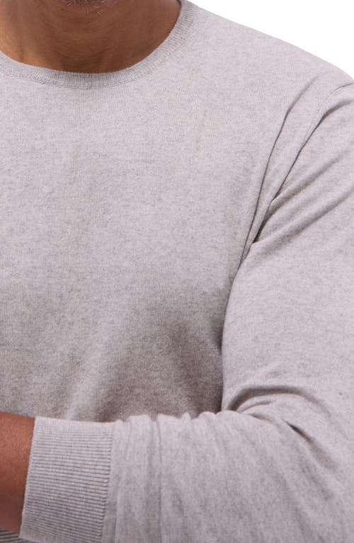 Bugatchi Cotton & Cashmere Crewneck Sweater In Stone
