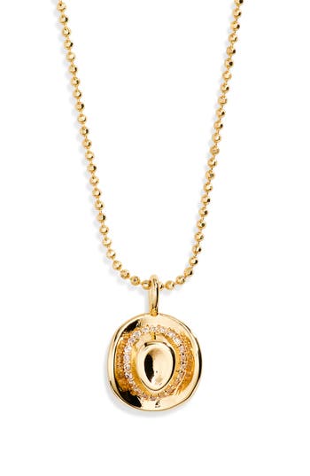Leith Cz Cowboy Hat Pendant Necklace