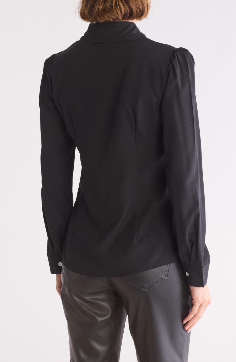 PATRIZIA LUCA Ruffle Blouse, Alternate, color, Black