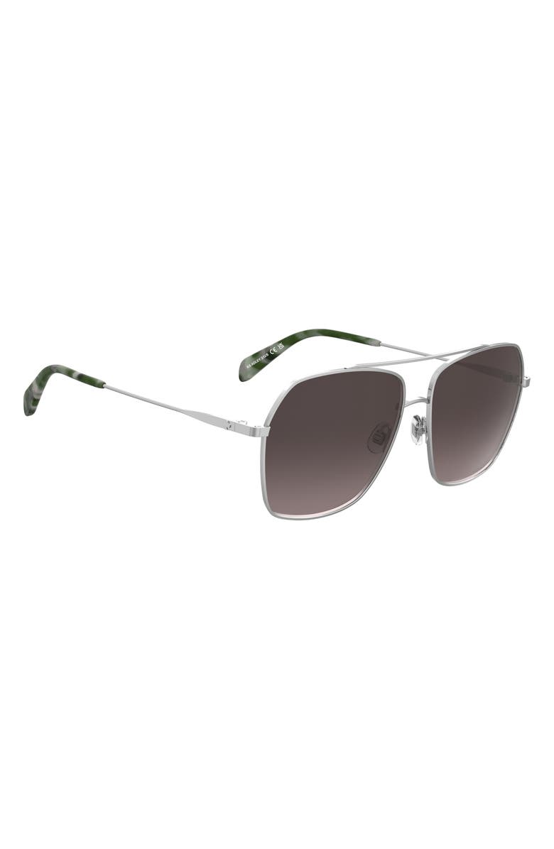 Kate Spade New York adley 59mm gradient square sunglasses, Alternate, color, Palladium/ Pink