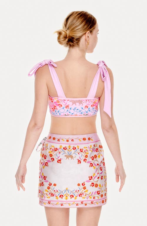 Jessie Zhao New York Swim Cover Up Skirt-pink Blossom In Pink
