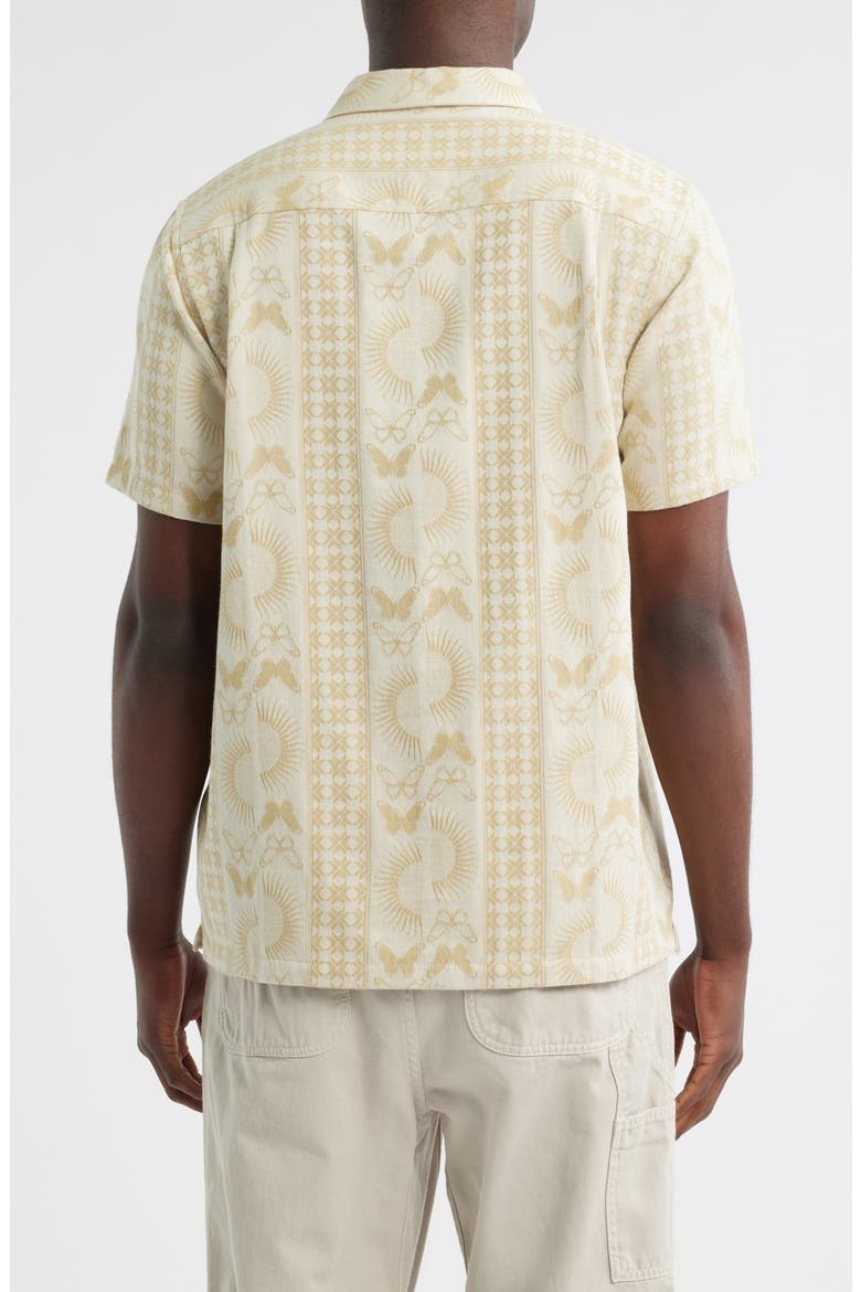 Gonzo Short Sleeve Button-Up Shirt, Alternate, color, SAND