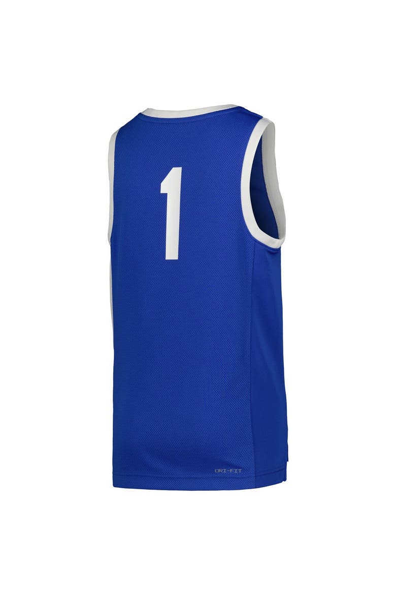 Youth Nike #1 Royal Kentucky Wildcats Icon Replica Basketball Jersey, Alternate, color, Royal