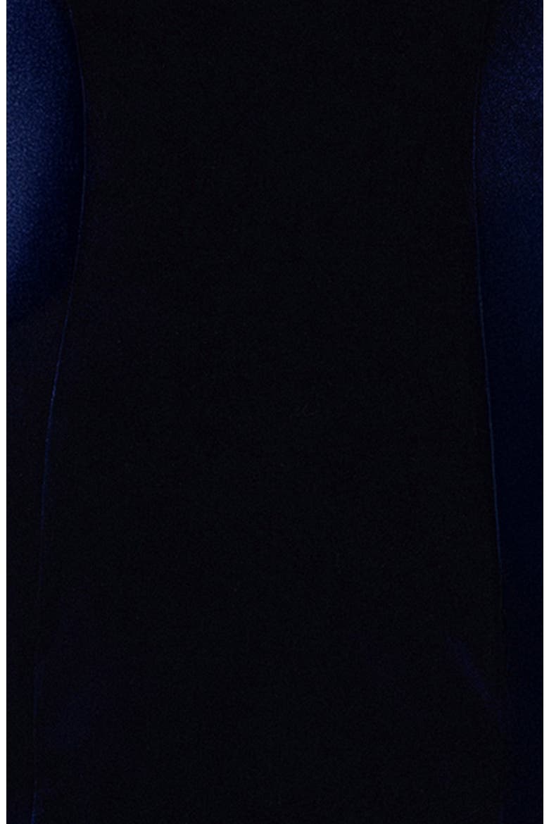 Bow Stretch Velvet Minidress, Alternate, color, NAVY