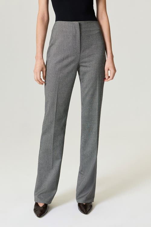 Nocturne Side Slit Tailored Pants In Gray