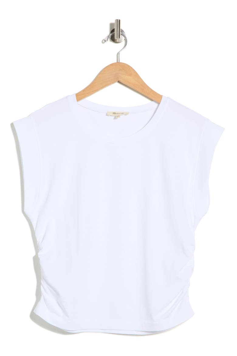 Side Cinch Muscle Tee, Alternate, color, EYELET WHITE