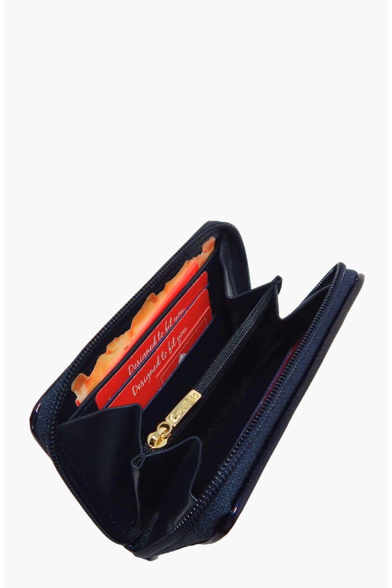 Grace Card Holder Wallet 217, Alternate, color, Navy / Beige
