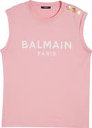 Balmain Cotton Logo Graphic Tank