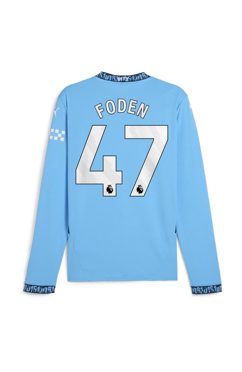 PUMA Men's Puma Phil Foden Light Blue Manchester City 2024/25 Home Replica Long Sleeve Player Jersey, Alternate, color, 