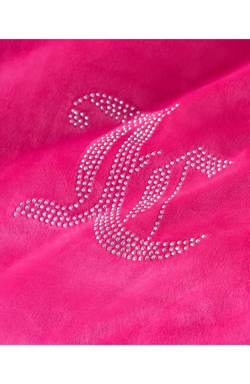 Juicy Couture Pink Velour Comforter Set In Hot Pink