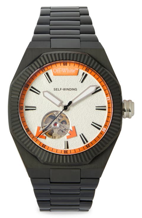 Side Note Bracelet Strap Automatic Watch, 41mm