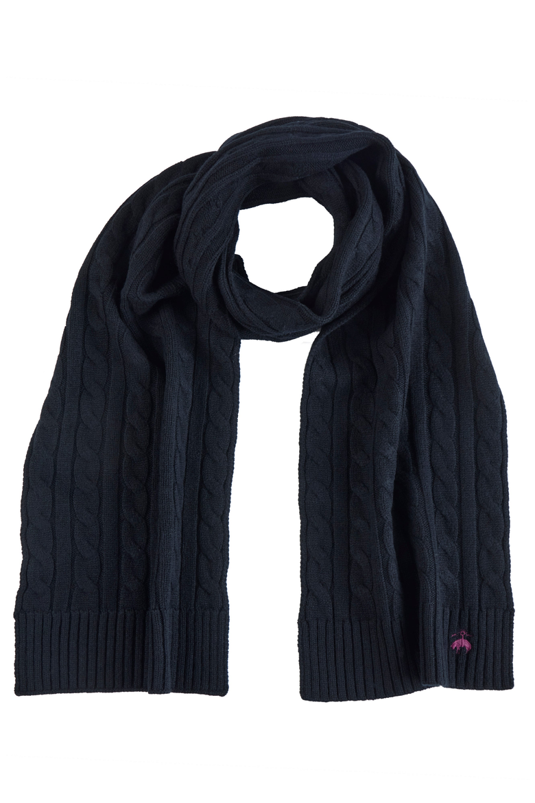 Cashmere Blend Classic Cable Scarf, Main, color, Black
