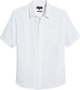 Vince Classic Fit Short Sleeve Linen Shirt