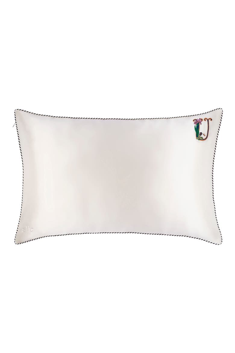Embroidered Pure Silk Queen Pillowcase (Limited Edition), Alternate, color, U