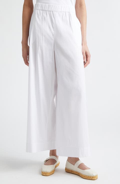 Wide Leg Pull-On Pants
