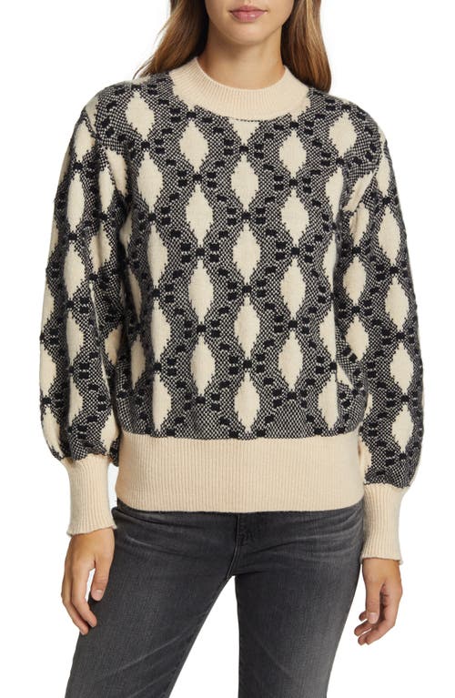 BOBEAU BOBEAU GEO PRINT SWEATER