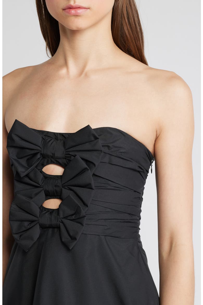 Woodlow Strapless Minidress, Alternate, color, BLACK