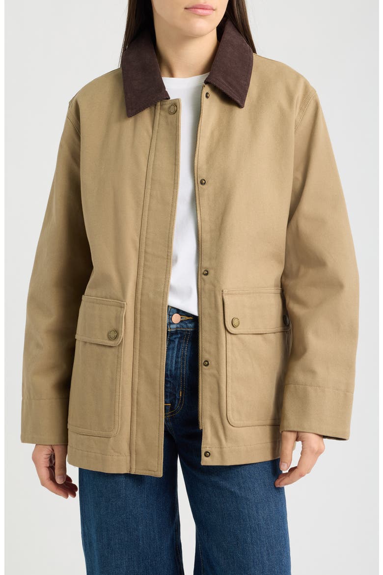 Cascades Canvas Barn Coat, Main, color, OLD OAK