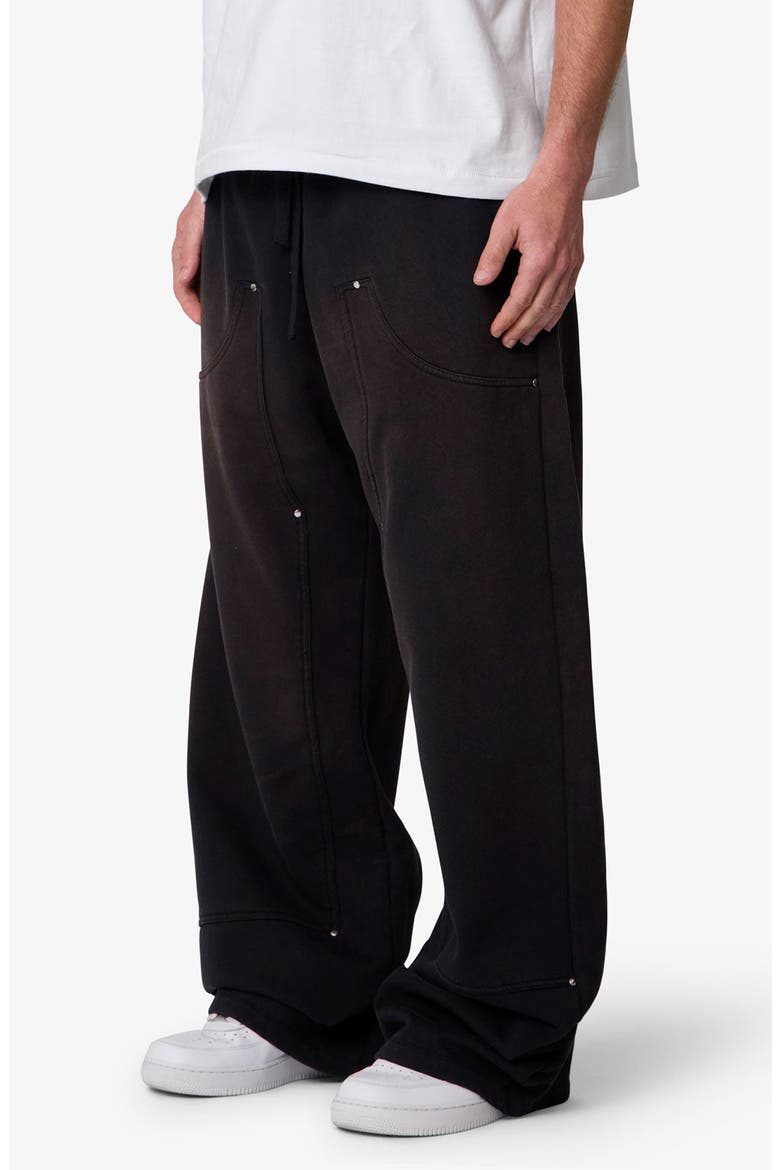 West Baggy Fit Double Knee Sweatpants, Alternate, color, WASHED BLACK
