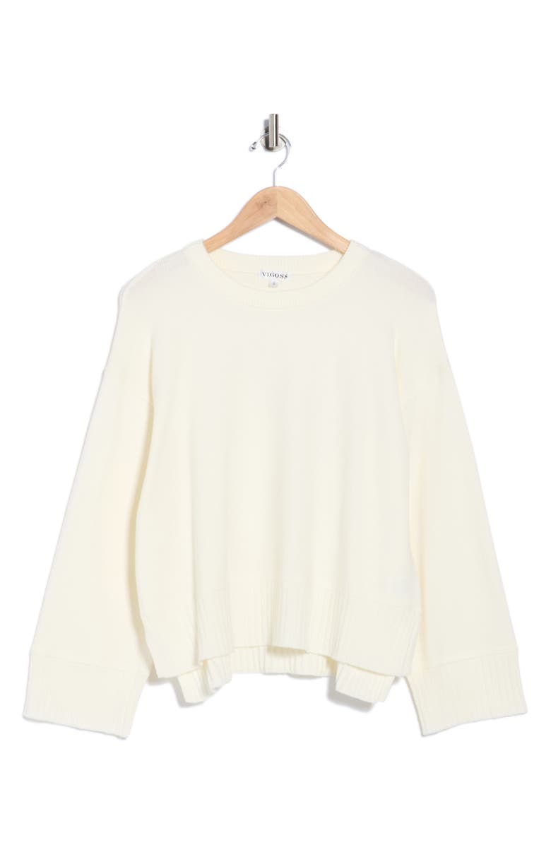 Vigoss V-Neck Sweater, Main, color, Creme