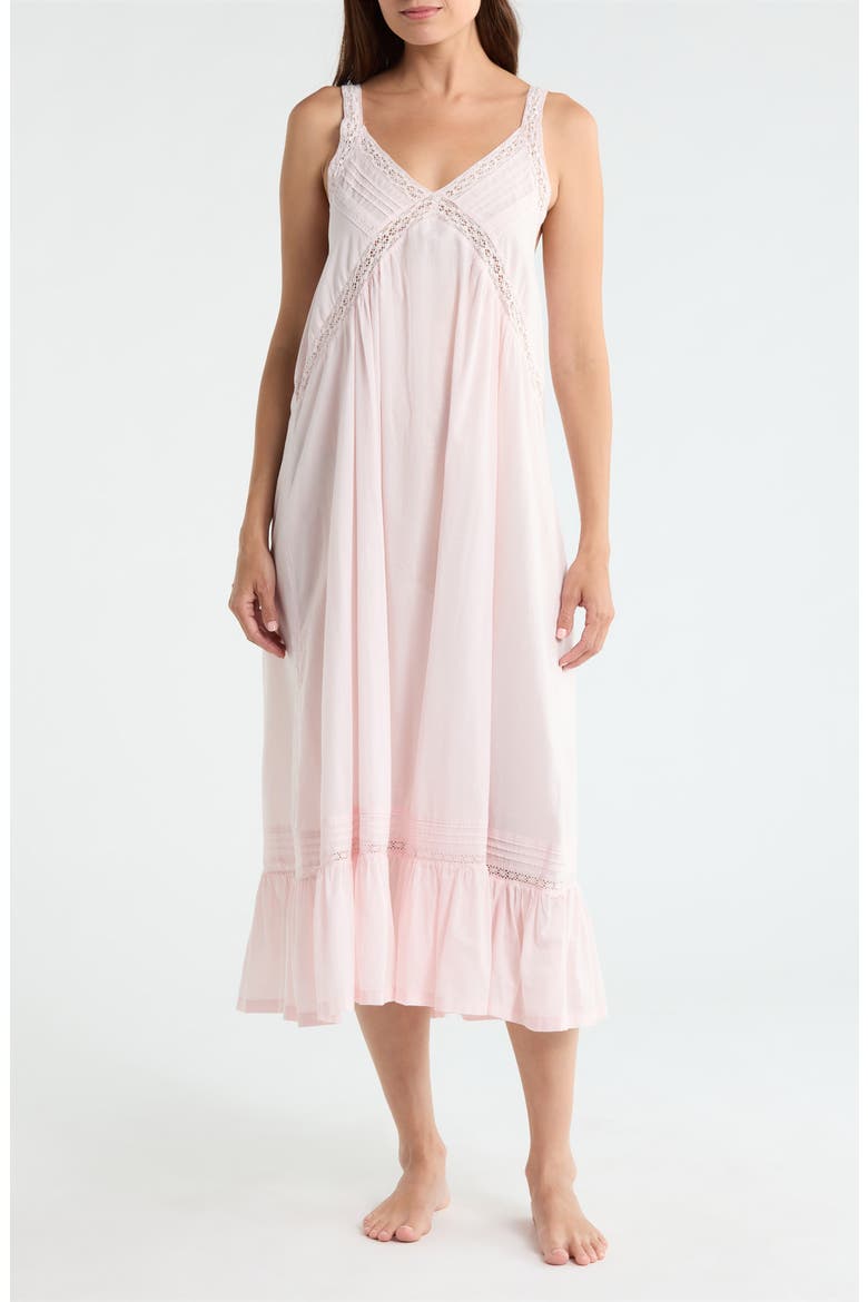 Peached Cotton Lawn Nightgown, Main, color, PINK CRYSTAL