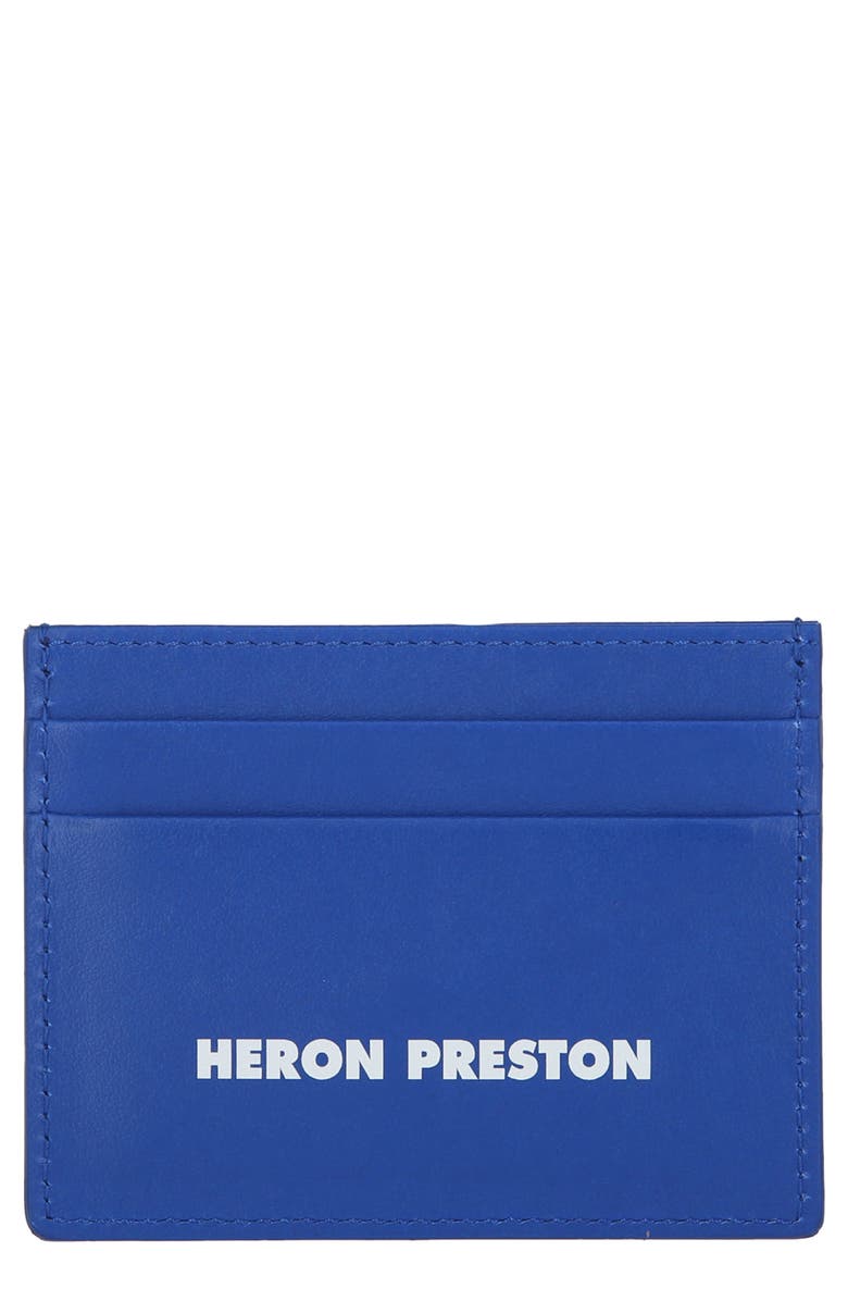 Heron Preston Leather Tape Card Holder, Main, color,