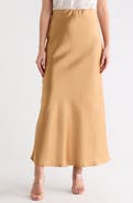 Renee C Satin A-Line Skirt