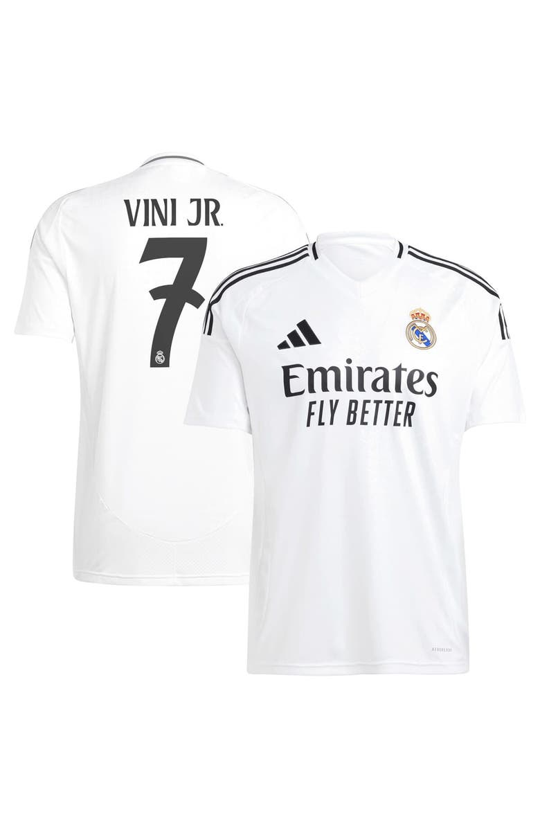adidas Men's adidas Vini Jr. White Real Madrid 2024/25 Home Replica Player Jersey, Main, color, 