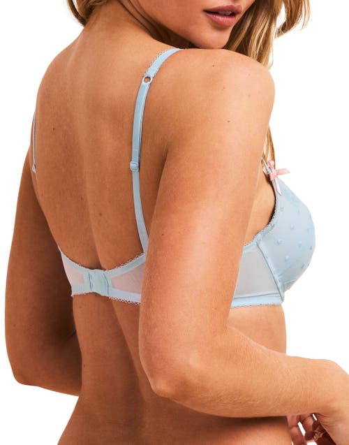 Adore Me Beanie Push Up Plunge Bra In Light Blue