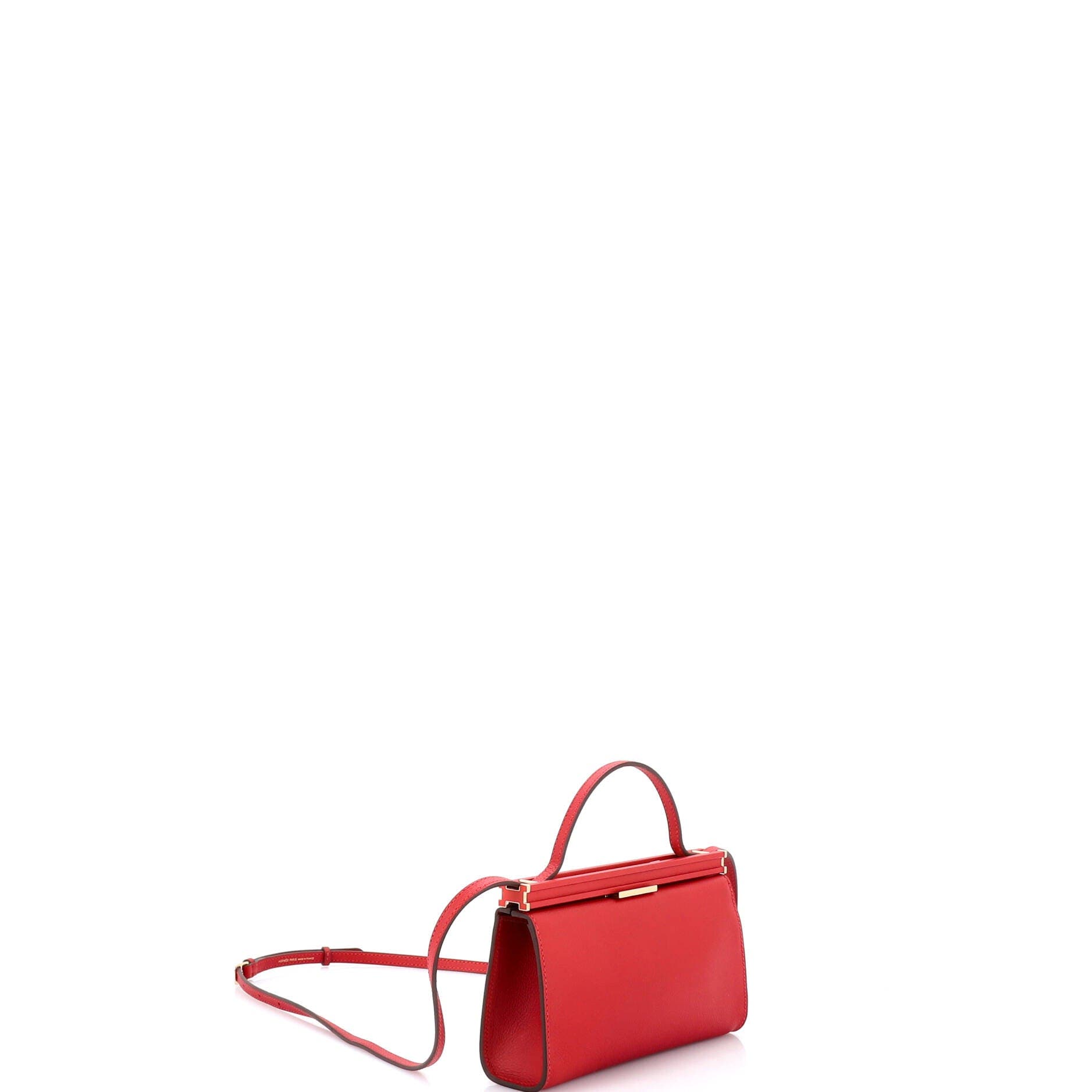 Pre-Owned Hermes Clic-H Shoulder Bag Evercolor 21, Alternate, color, Rouge De Coeur