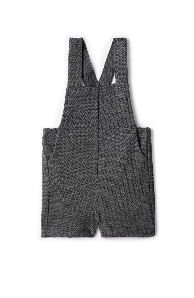 Space Grey Herringbone Stretch Overalls, Main, color, Black