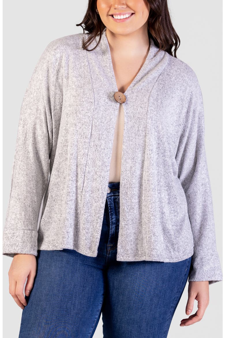One-Button Cardigan, Main, color, GREY