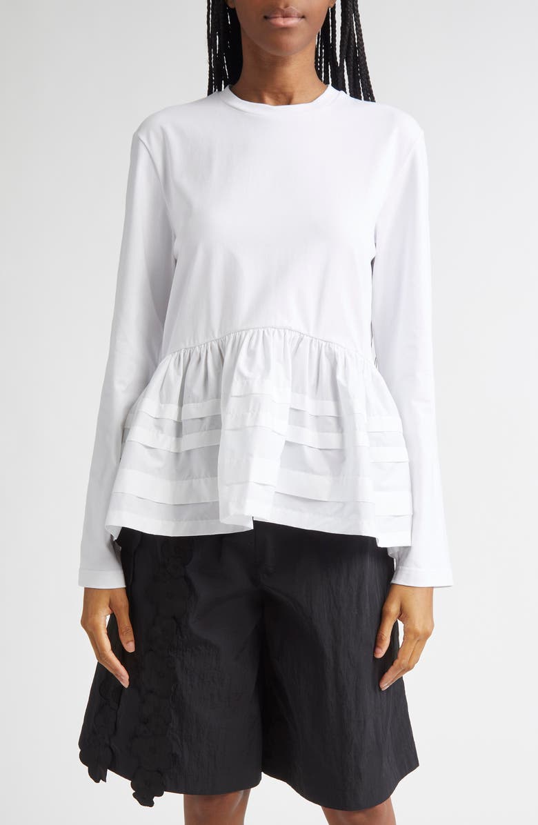 Cecilie Bahnsen Audrey Peplum Top, Main, color, 