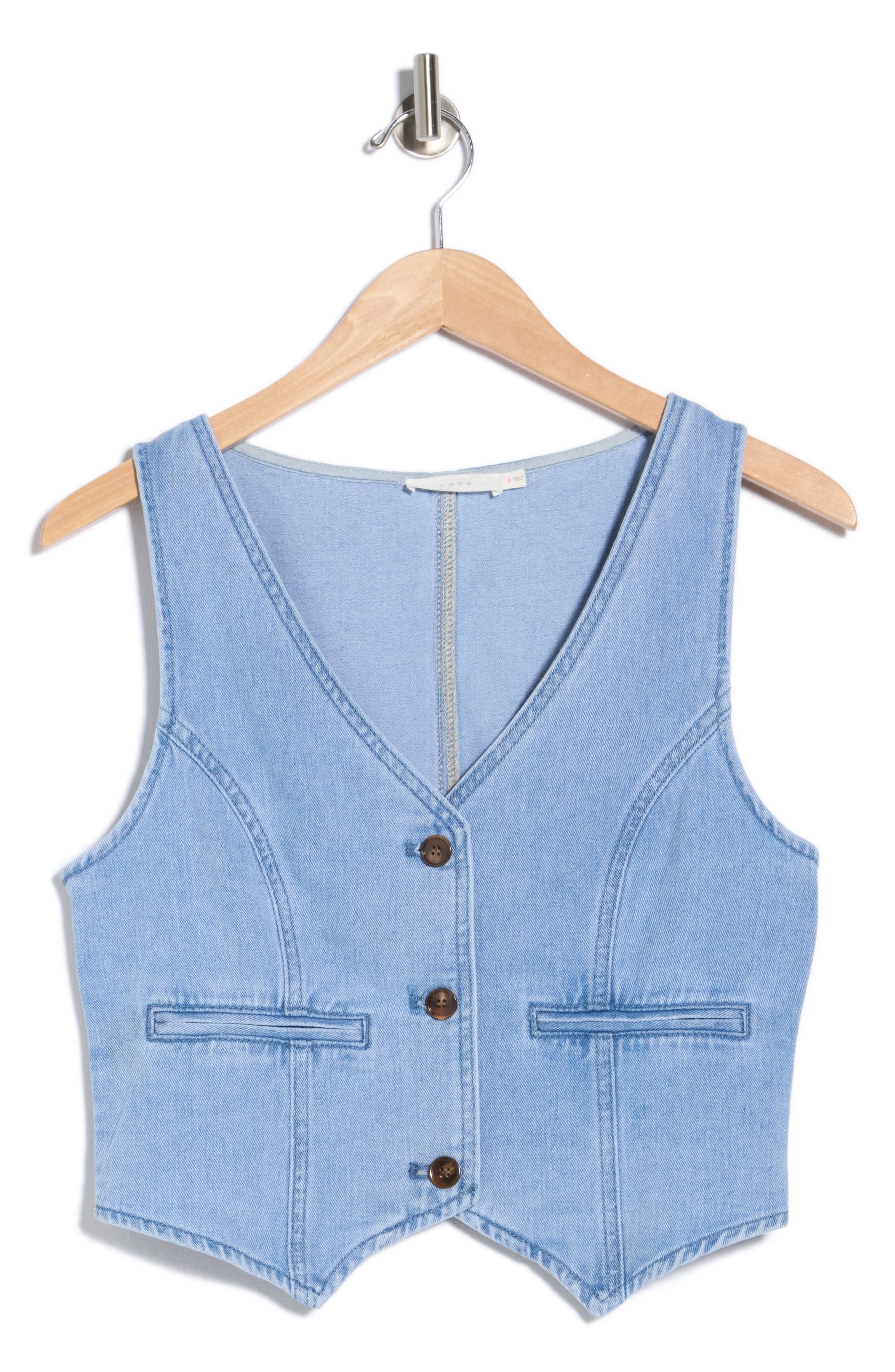 V-Neck Denim Vest
