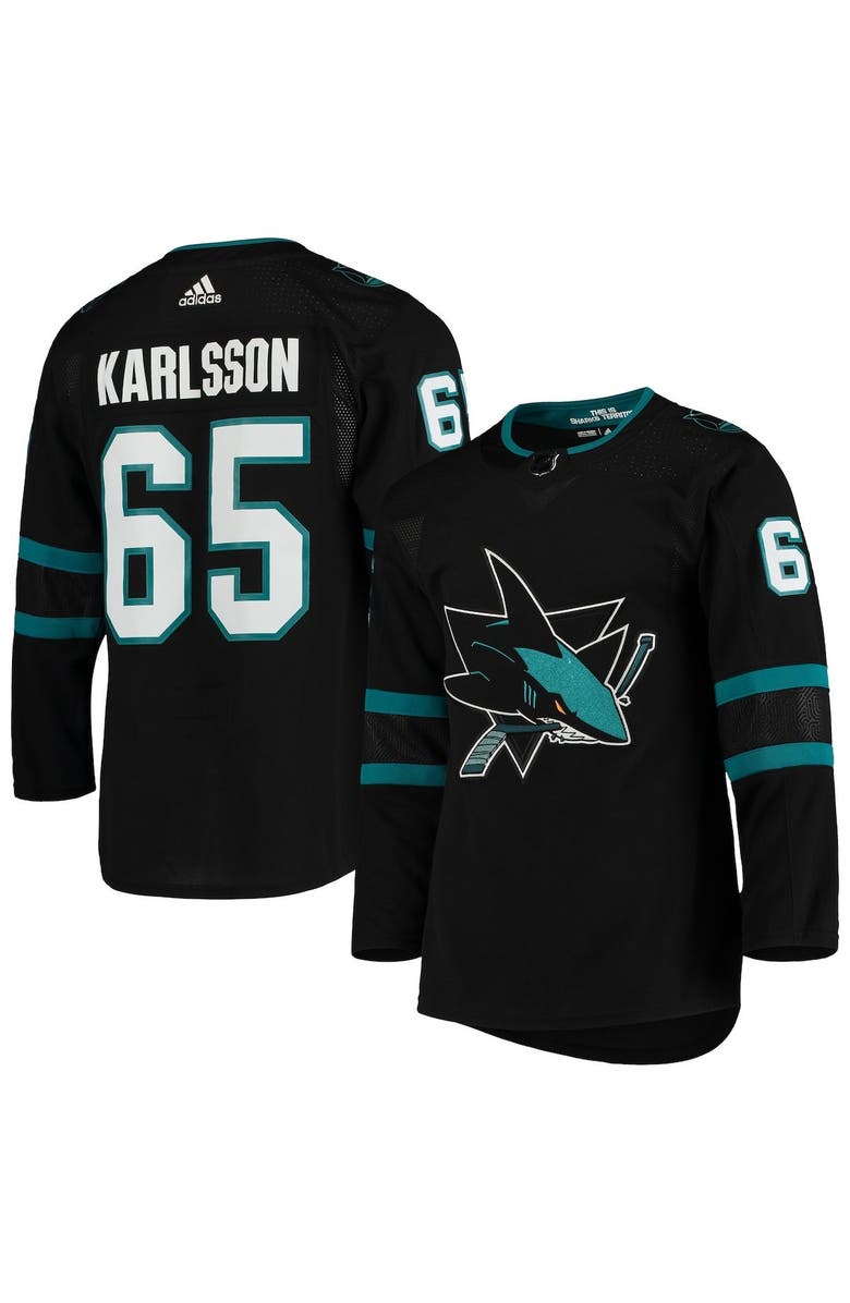 adidas Men's adidas Erik Karlsson Black San Jose Sharks Alternate Authentic Player Jersey, Alternate, color,