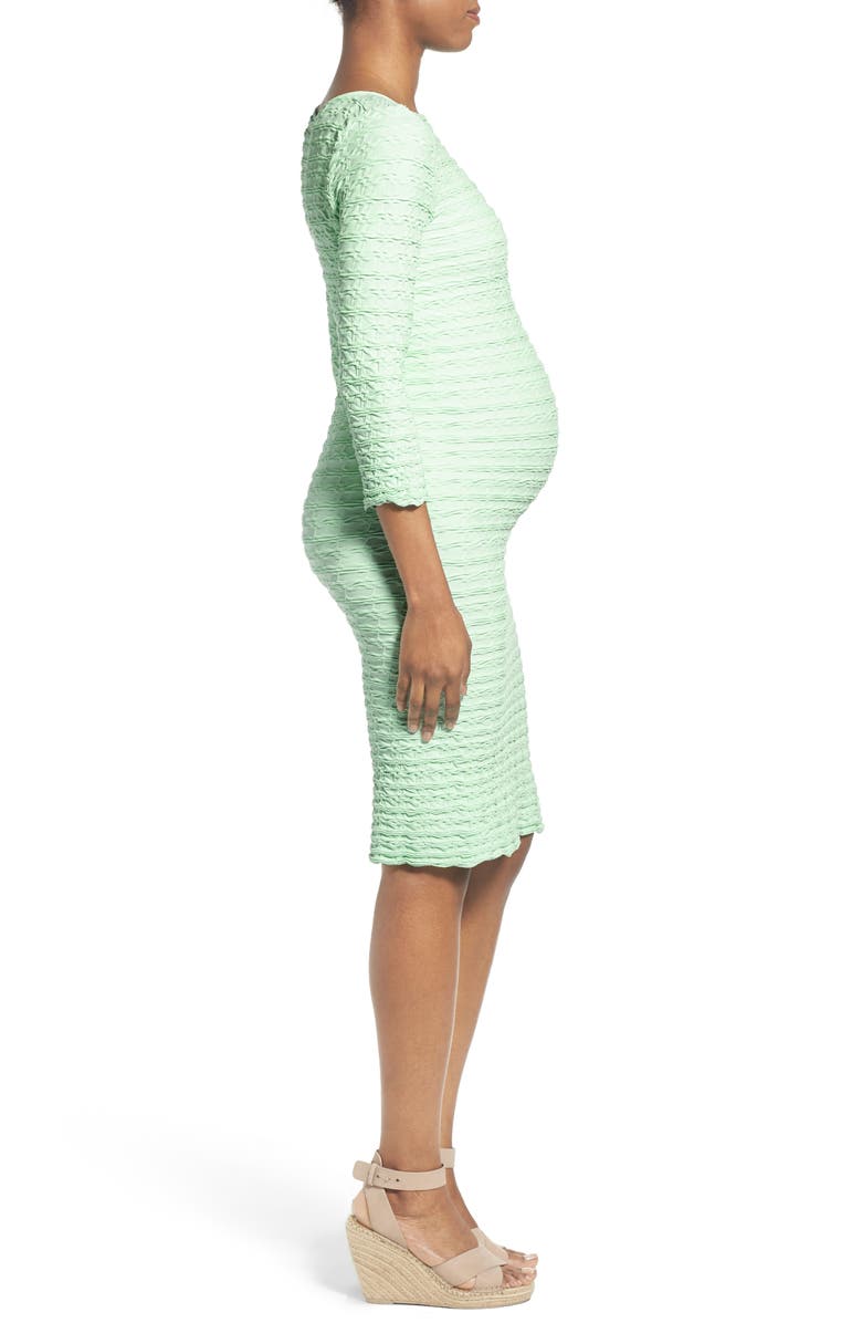 Tees by Tina 'Crinkle' Maternity Dress, Alternate, color, 