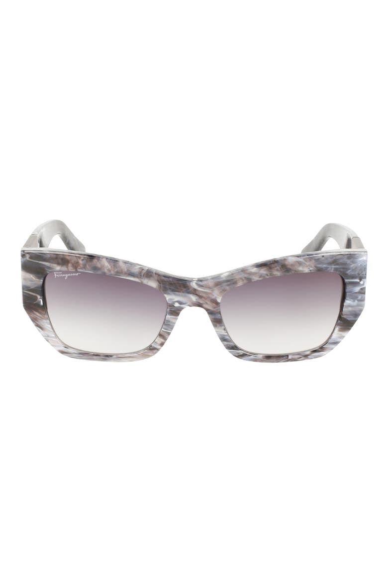 54mm Modified Rectangular Sunglasses, Main, color, MARBLE GREY