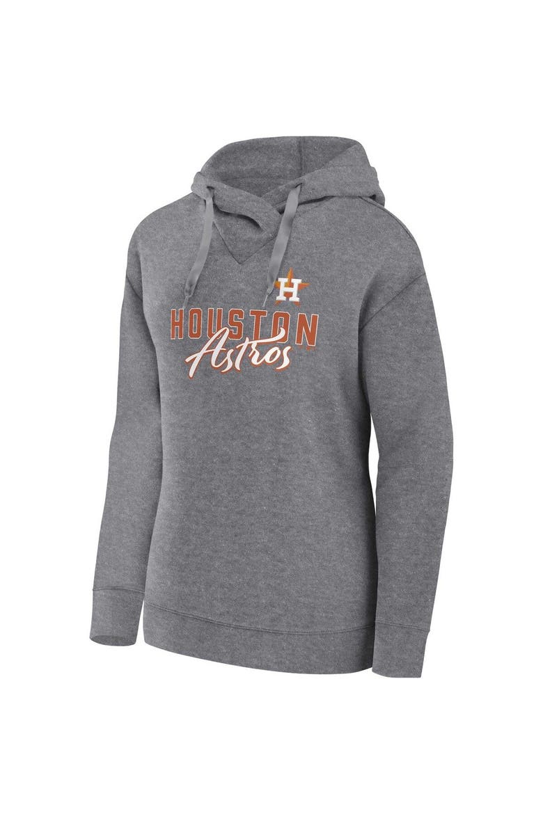 Women's Fanatics Heather Gray Houston Astros Script Favorite Lightweight Pullover Hoodie, Alternate, color, Heather Gray