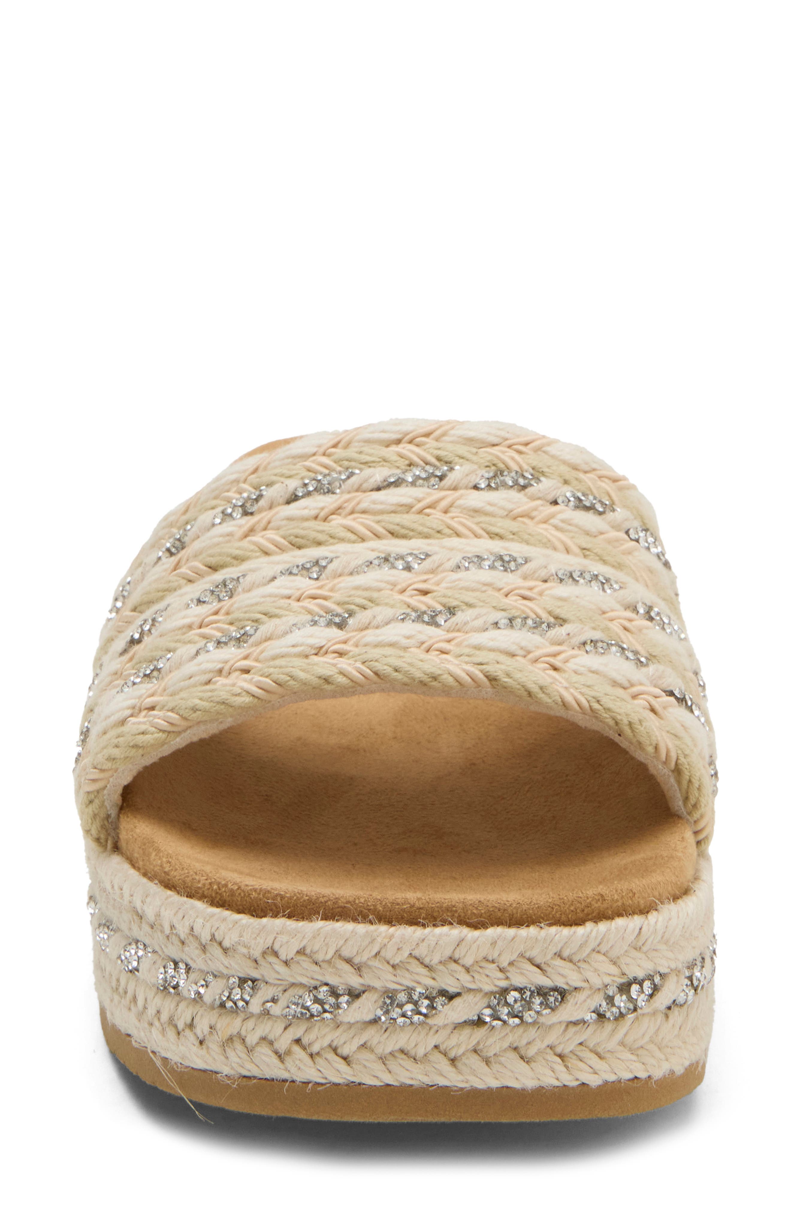 Island Peace Platform Espadrille Slide Sandal, Alternate, color, NAT