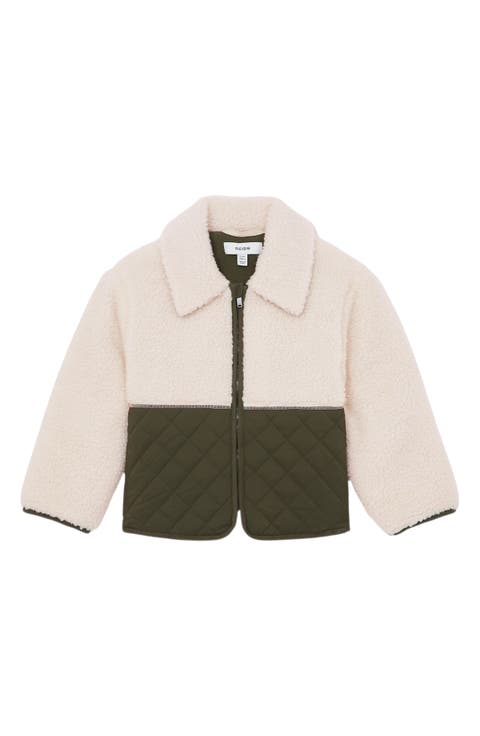 Kids' Jeanie Mixed Media Zip-Up Jacket (Little Kid & Big Kid)