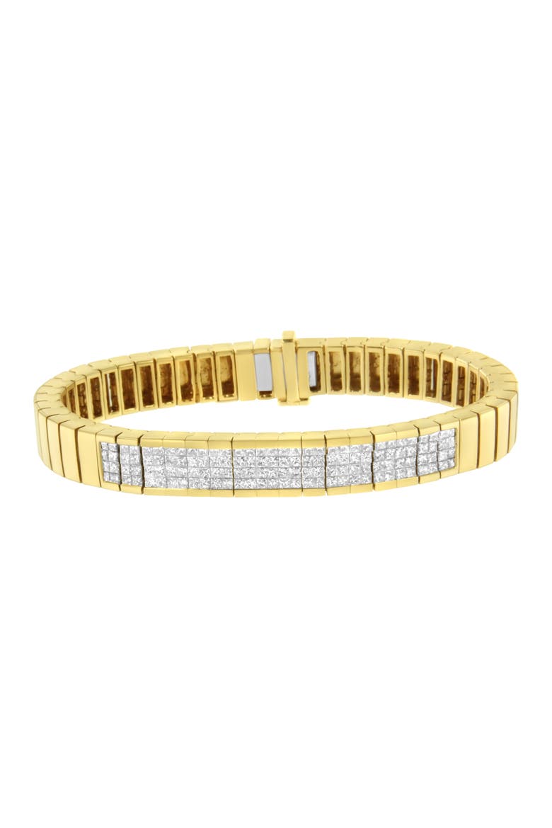 14K Yellow Gold 3 5/8 cttw Diamond ID Tennis Bracelet, Main, color, Yellow